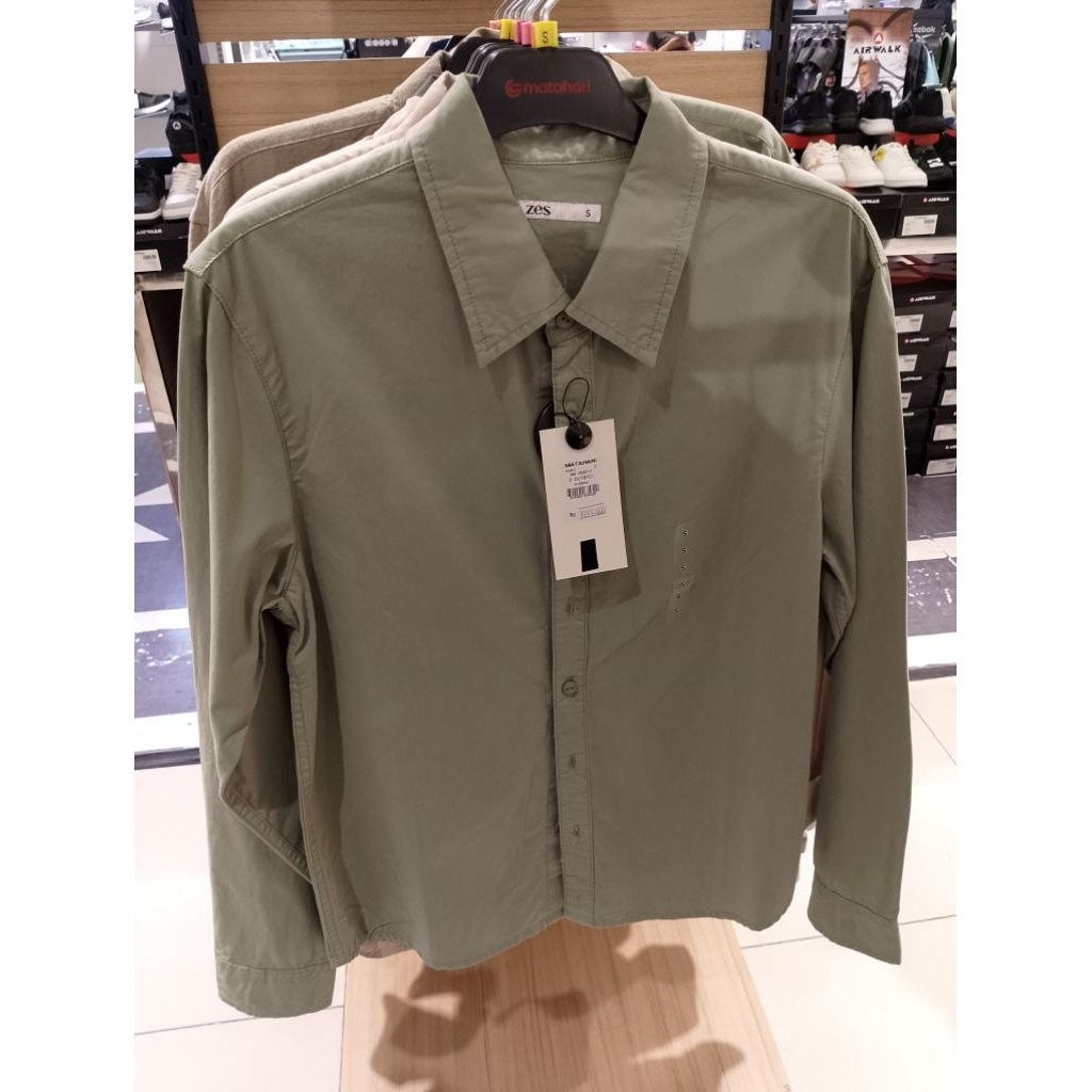 Zes Heavy Twill Kemeja Outer Pria