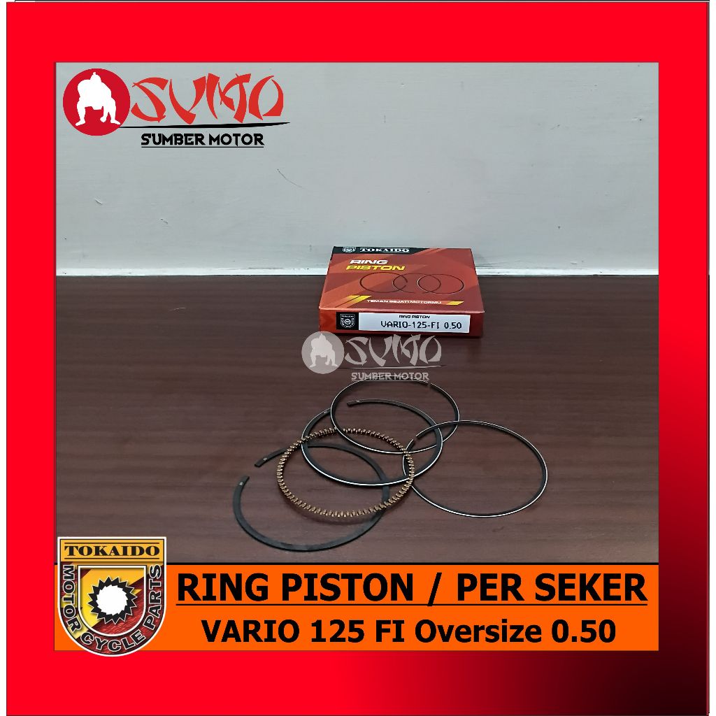 Ring Piston Per Seker Vario 125 FI Tokaido Termurah Berkualitas
