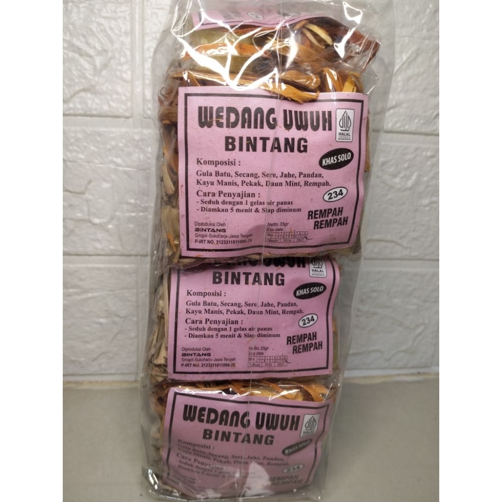 

Wedang uwuh komplit + gula batu asli Solo