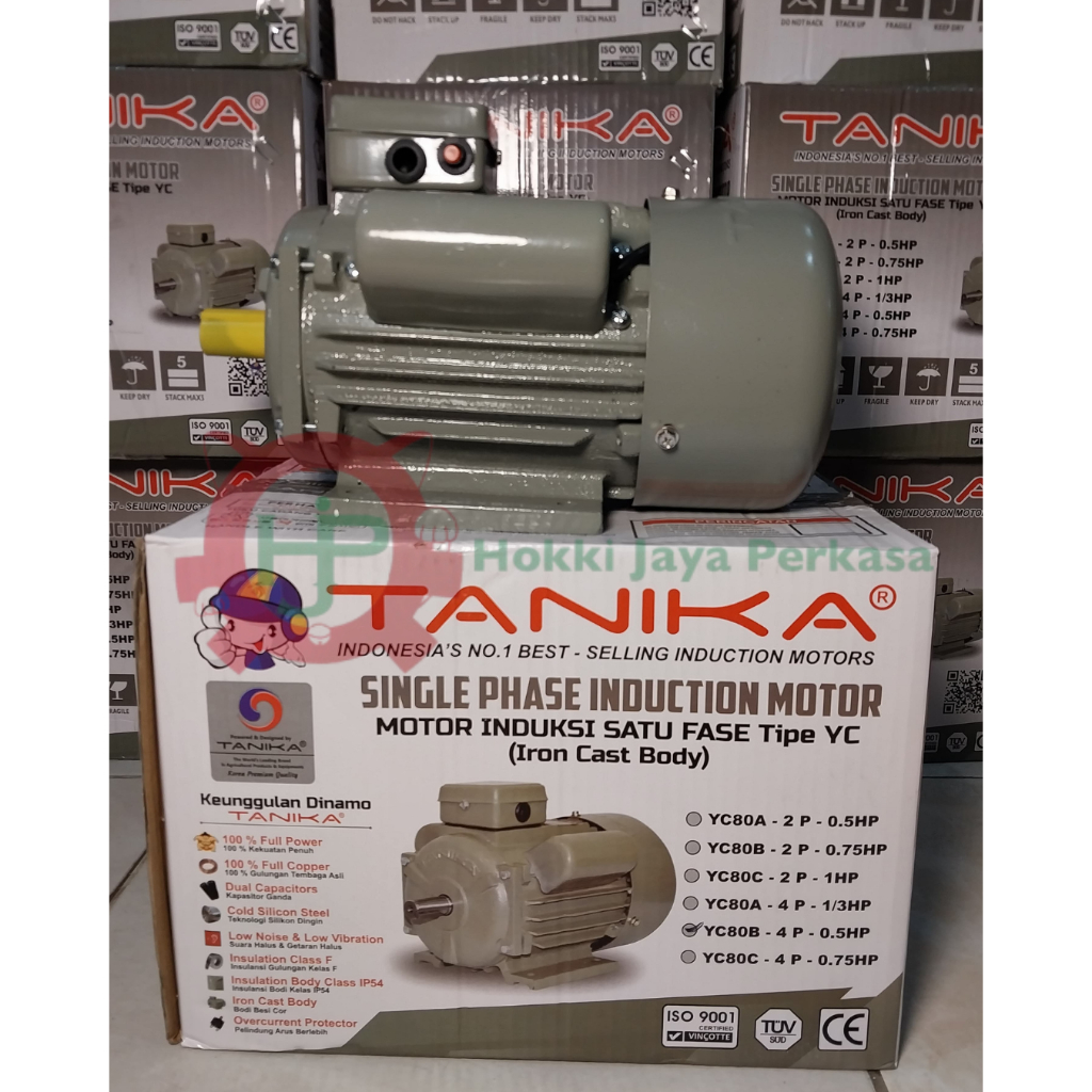 TANIKA Dinamo Induction Motor YC80B - 4P - 0.5 HP