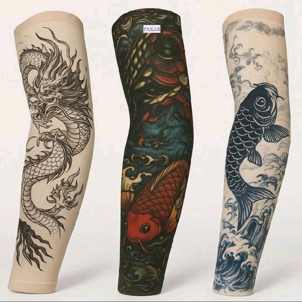 MT06 Manset Tatto Premium / Sarung Lengan Motif Tatto 3D / Manset Tangan Tatto Pelindung Panas Matah