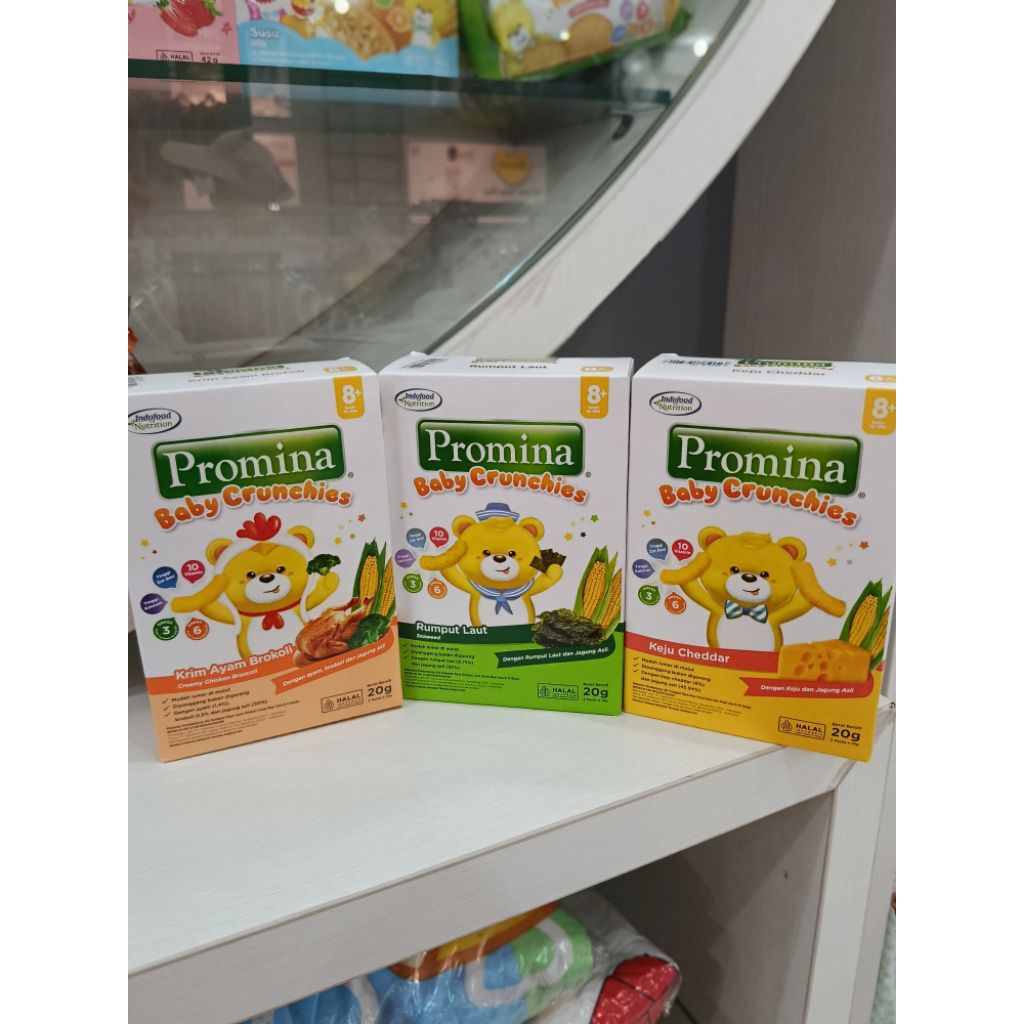 Promina Baby Crunchies 2packs × 10g/camilan bayi 8bulan keatas
