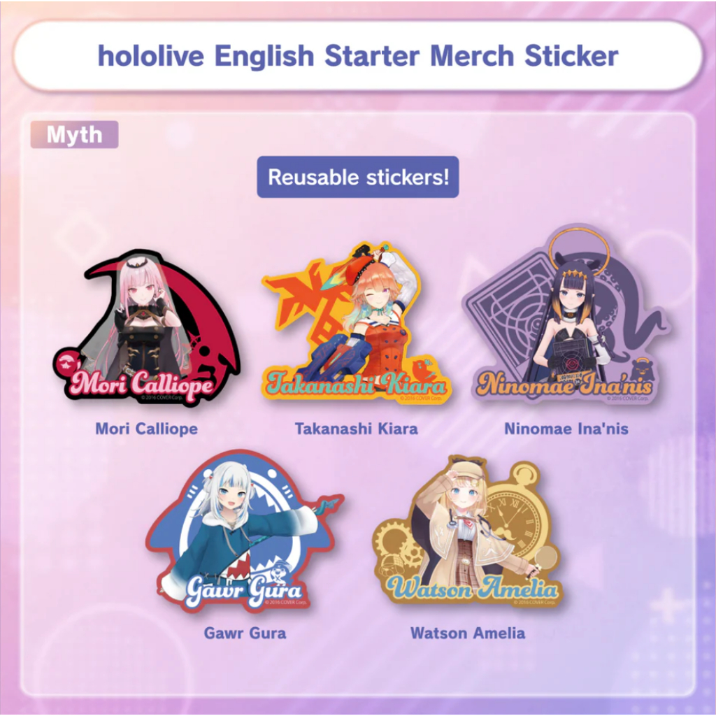 

Toy Jakarta Hololive - Starter Merch - Sticker Character Special isi 5pcs