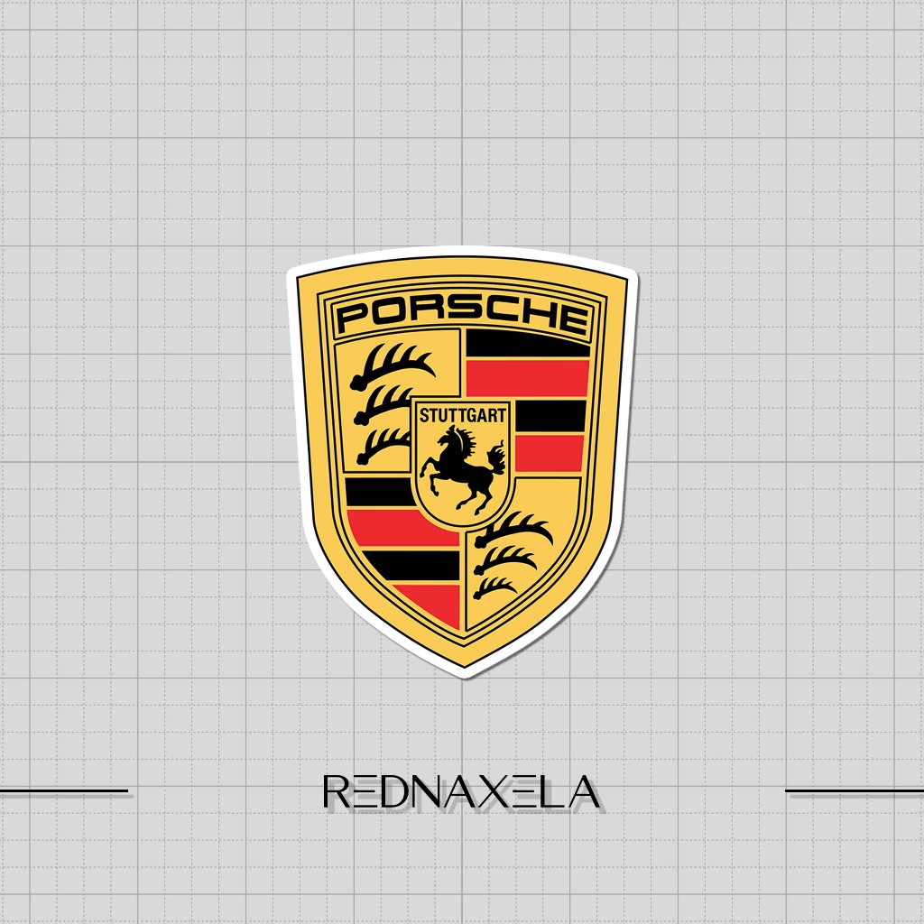 

Stiker Vinyl Porsche Logo Stiker Koper Outdoor Waterproof Sticker