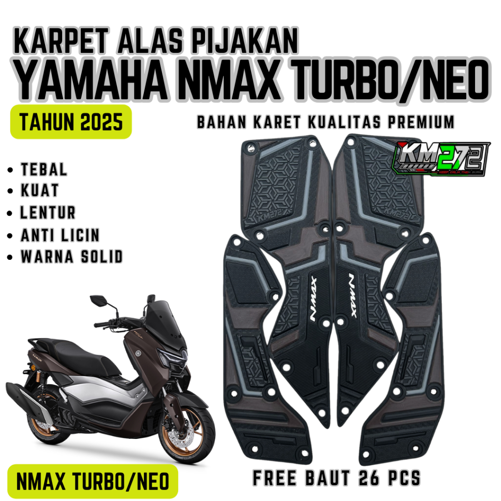PIJAKAN ALAS KARPET NMAX TURBO/TECH MAX/NEO AKSESORIS NMAX TURBO VARIASI NMAX TURBO