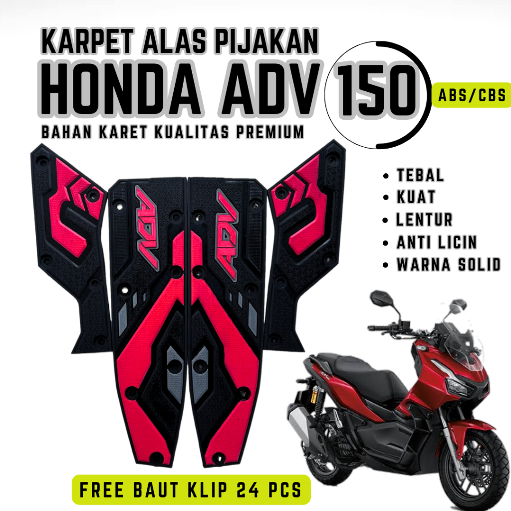KARPET ALAS PIJAKAN MOTOR HONDA ADV 150 ABS/CBS / AKSESORIS VARIASI ADV 150