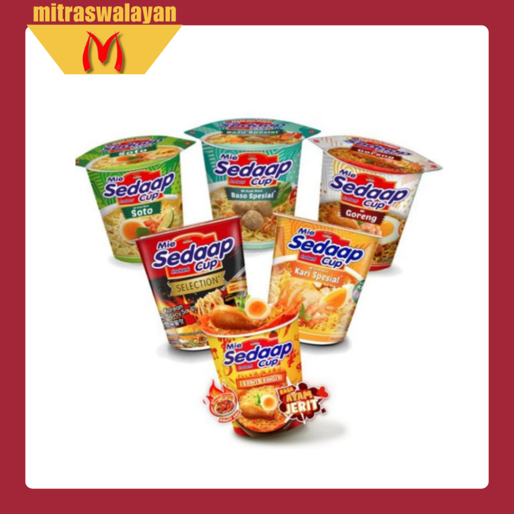 

Mie SEDAAP Kemasan Cup All Variant 77 gr