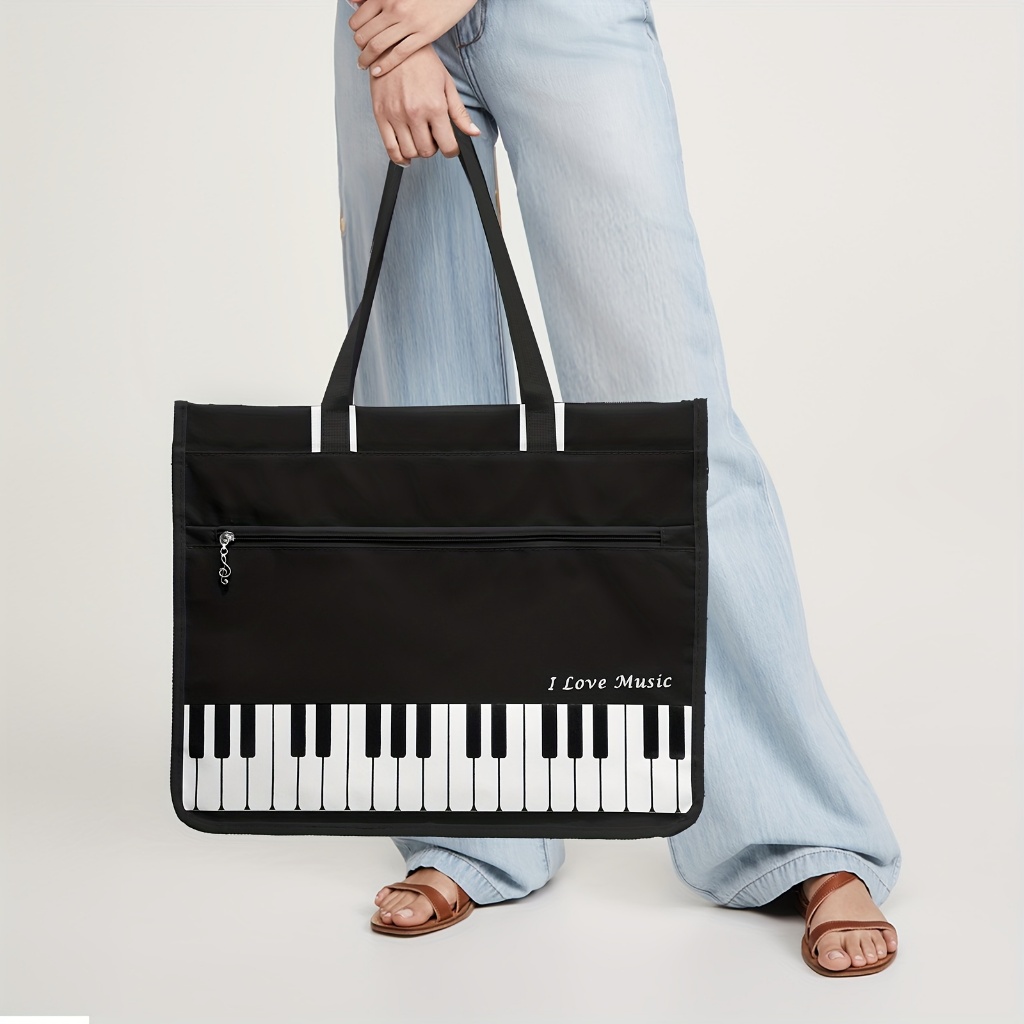 Tas piano A3 besar, tas piano, tas piano besar ritsleting oxford tahan air