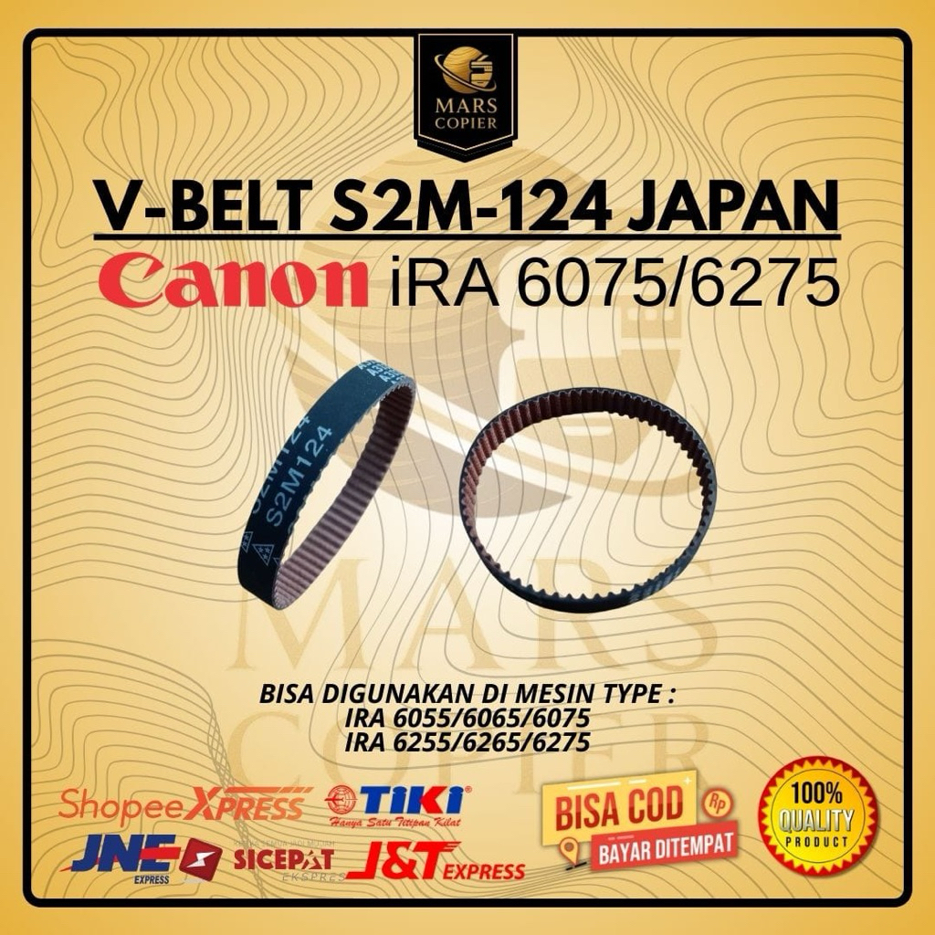 TIMING BELT S2M-124 TRANSFER BELT CANON IRA 6055 6065 6075 IRA 6255 6265 6275