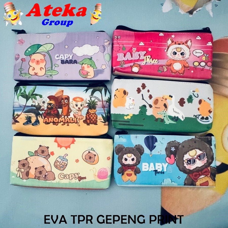 

[1PCS] TEMPAT PENSIL RESTLETING GEPENG PRINT KARAKTER