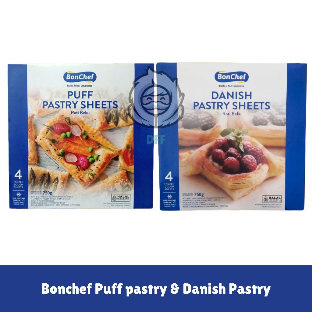 

Bonchef - Danish Pastry Sheet & Puff Pastry Sheet 750 gr isi 4 lembar