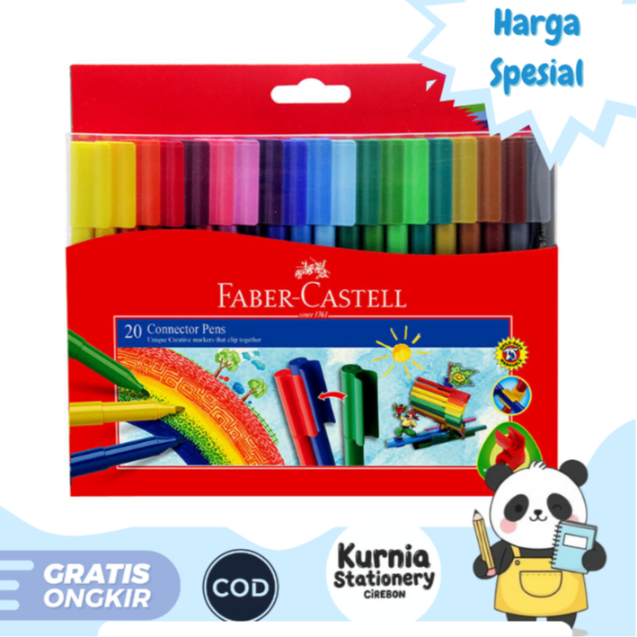 

Faber-Castell Spidol Connector Pens 10 Warna, 12 Warna & 20 Warna