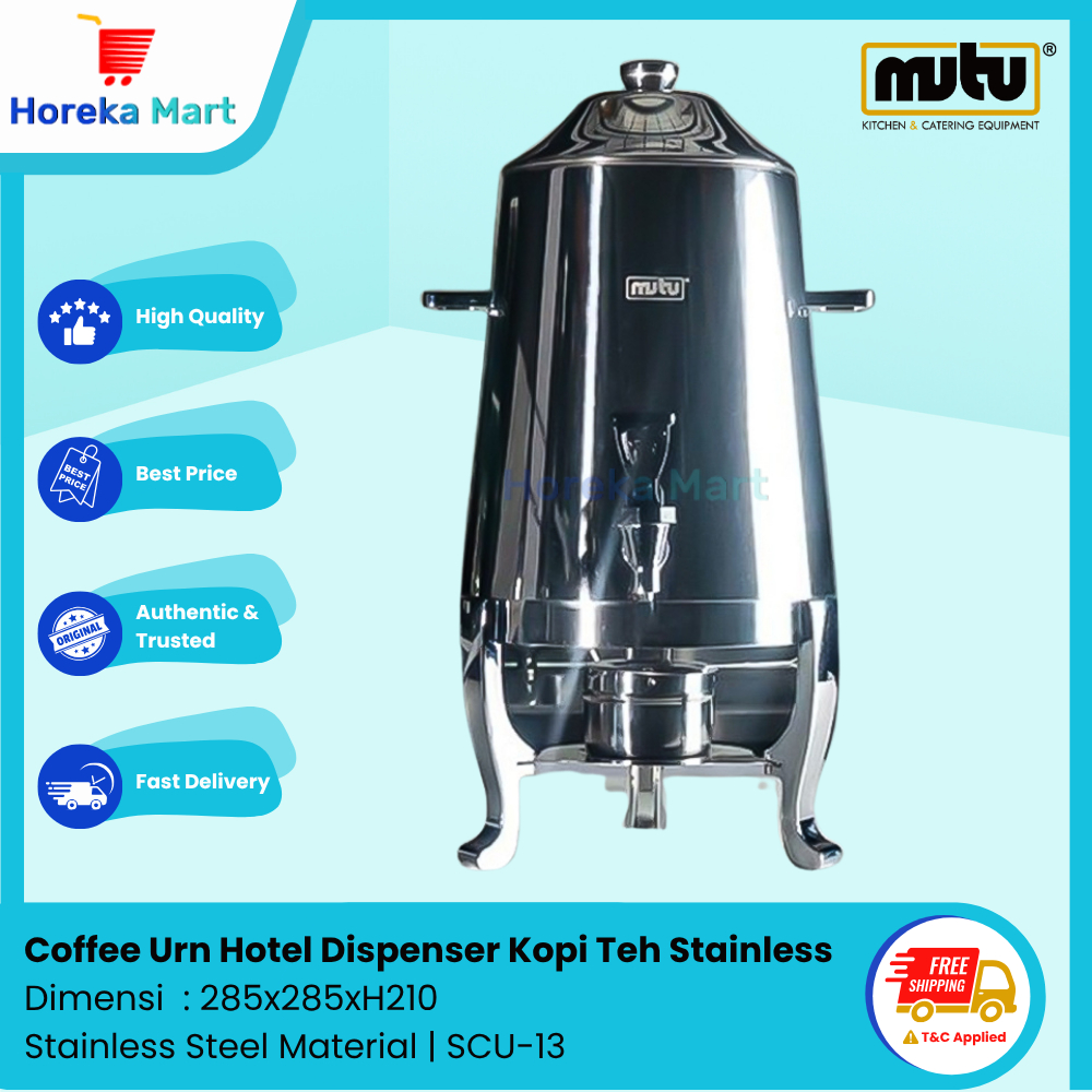 Coffee URN Penghangat Pemanas Kopi Teh Hotel Restoran 13L Mutu SCU13