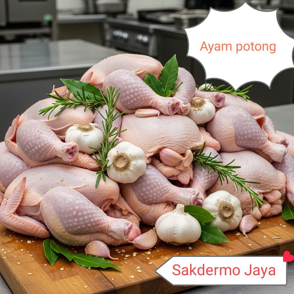 

AYAM POTONG BROILER 1 kg - 1,1 kg / WHOLE CHICKEN /KARKAS