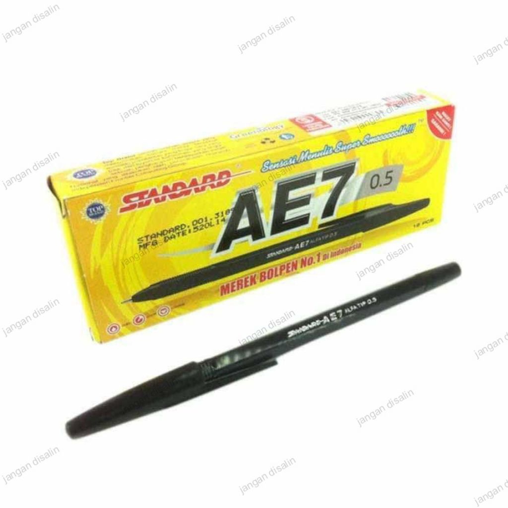 

Pen Standart Ae7 Hitam 1 Pak isi 12 pcs