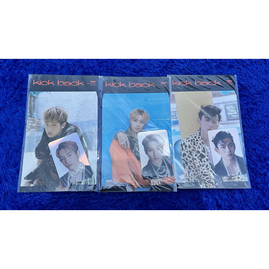 [ READY ] OFFICIAL HOLOGRAM PC PHOTOCARD SET WAYV KICK BACK LUCAS WINWIN XIAOJUN SEALED NEW FULLSET