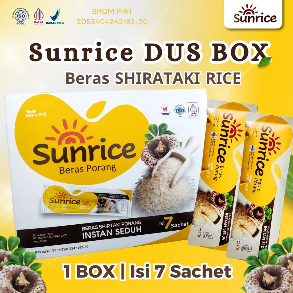 

Sunrice Beras Porang Kemasan Dus Box Isi 7 Sachet