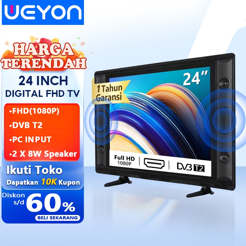 WEYON Digital TV 24 Inch TV Digital LED 24inch 25inch Televisi LED