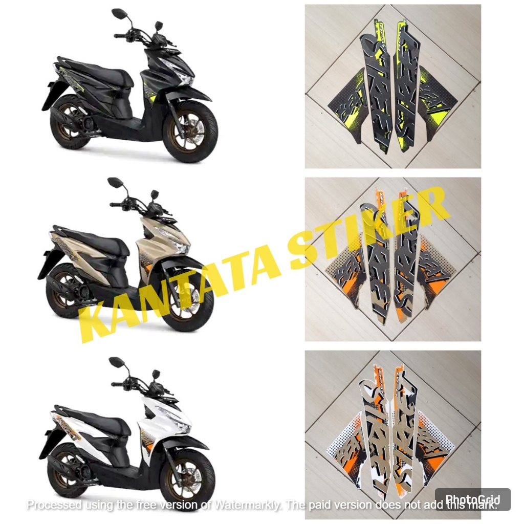 STIKER STRIPING LIS LES BODY MOTOR HONDA BEAT STREET 2025 TERBARU FULLSET