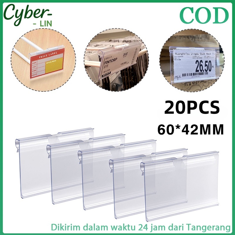 

Isi 20pcs Price Tag Holder Price Rail/Label Harga Type Jepit/Tempat Harga Rak Minimarket Label Display Harga