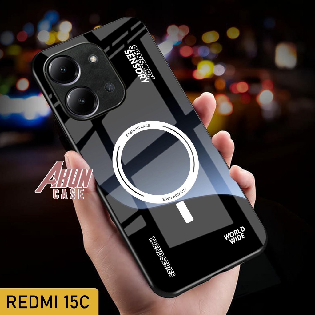 Softcase Glass Kaca Redmi 15C - Casing Hp Redmi 15C  - Case Hp Terbaru - Softcase Redmi 15C