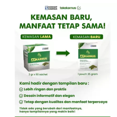 

Alga Tea Kemasan Baru AT KARNUS Kemasan 35 gram