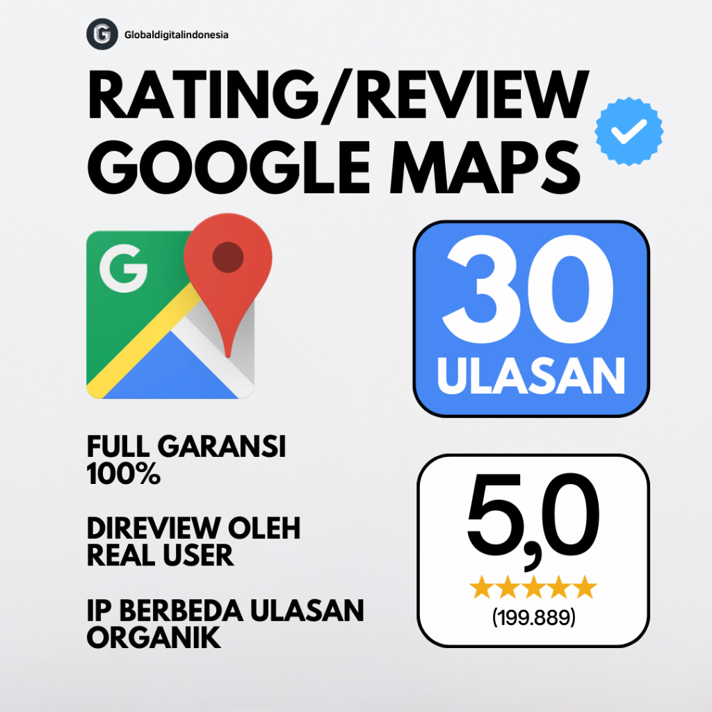 30 ulasan google maps bisnis | rating google maps bisnis | review google maps bisnis | bergaransi