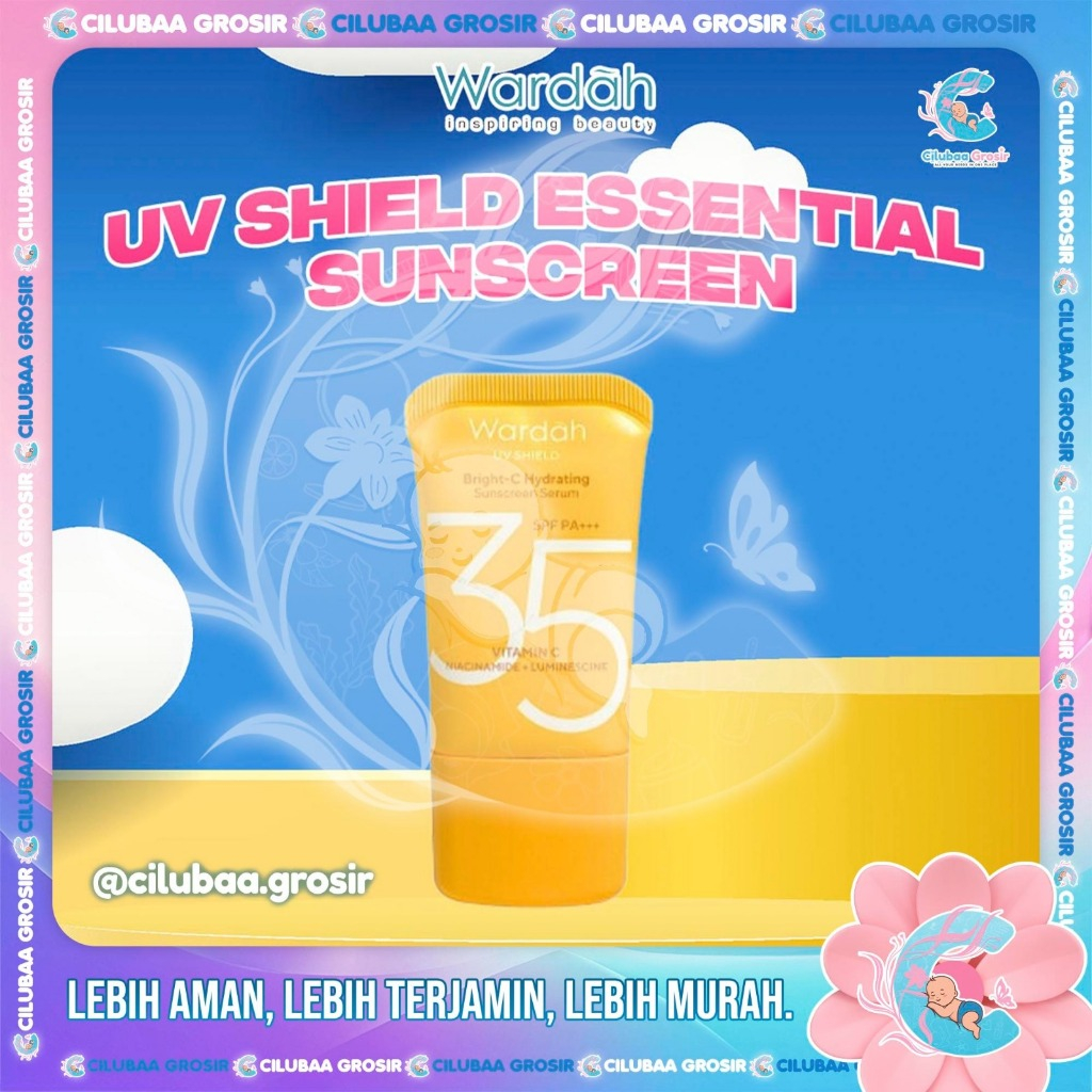 Wardah UV Shield Essential Sunscreen Gel SPF 35+++ Original BPOM 40ml