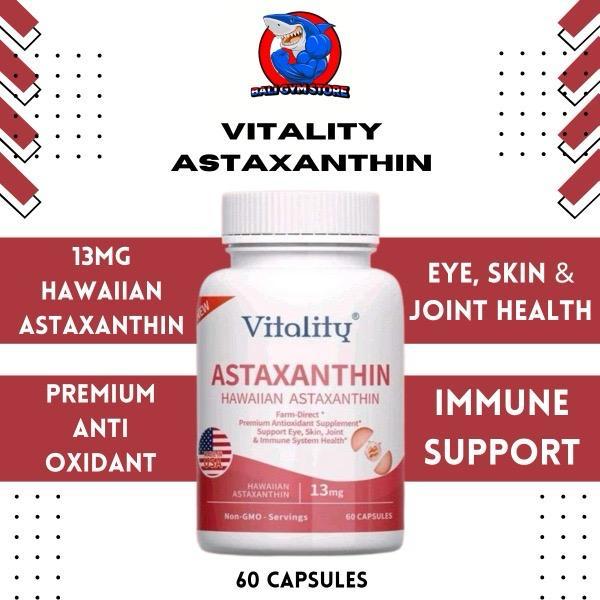 USA Vitality Astaxanthin 13mg Isi 60 Kapsul - Super Antioksidan Kulit & Jantung