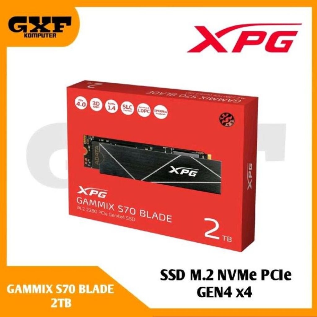 ADATA XPG GAMMIX S70 BLADE 2TB M.2 NVME PCIe Gen4 ×4