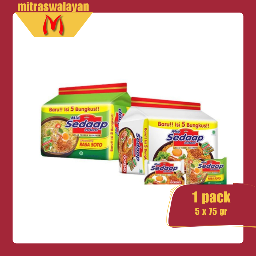 

Sedaap Mie Instan Goreng & Soto 5 x 90 gr