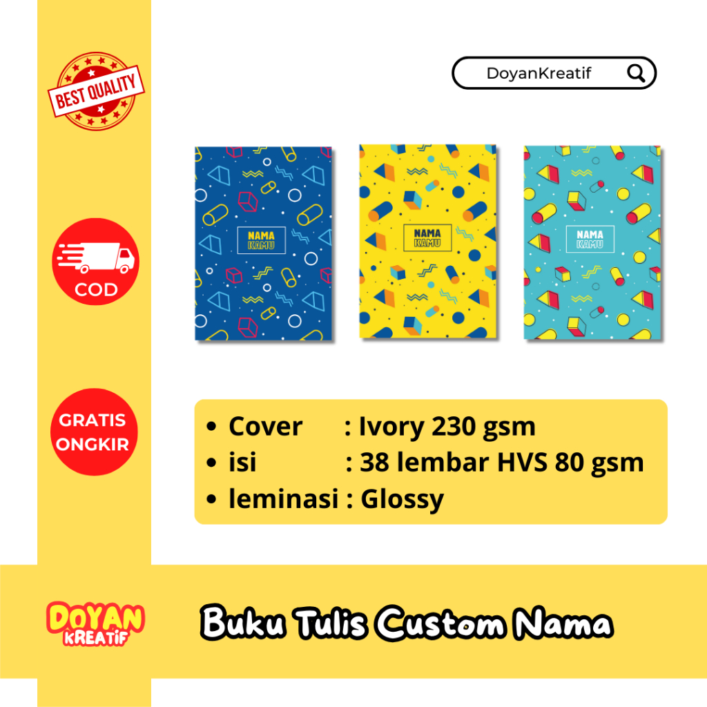 

Buku Tulis Custom Nama Template Abstrak 5