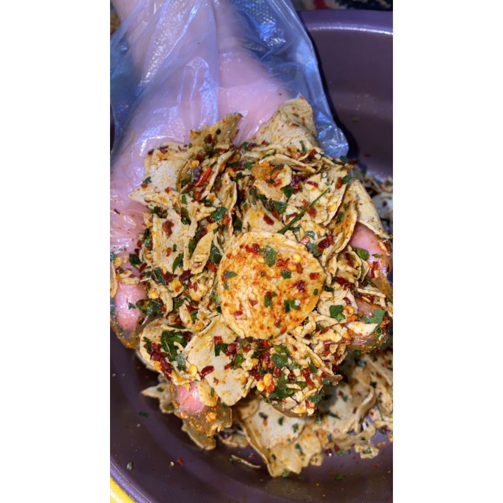 

Basreng Pipih ekstra daun jeruk