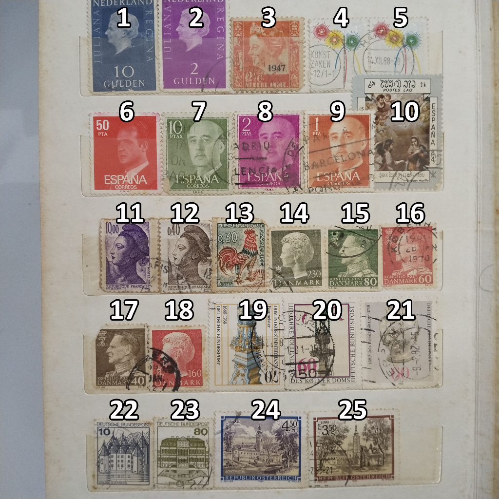 Perangko Lama Eropa, Perangko Luar Negeri Kuno Vintage Terawat PART 2