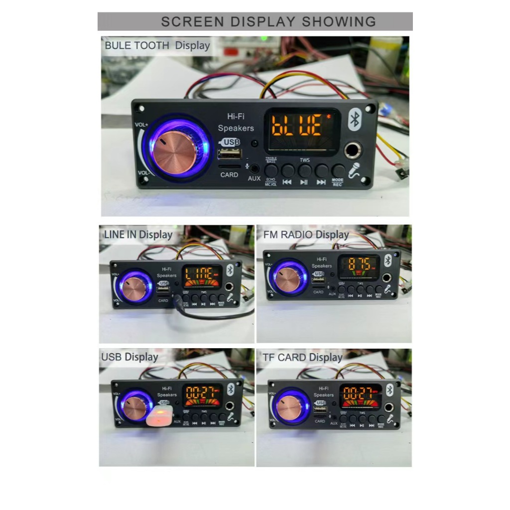 Modul Bluetooth kit mp3 USB AUX FM RADIO 12v with remot Receiver