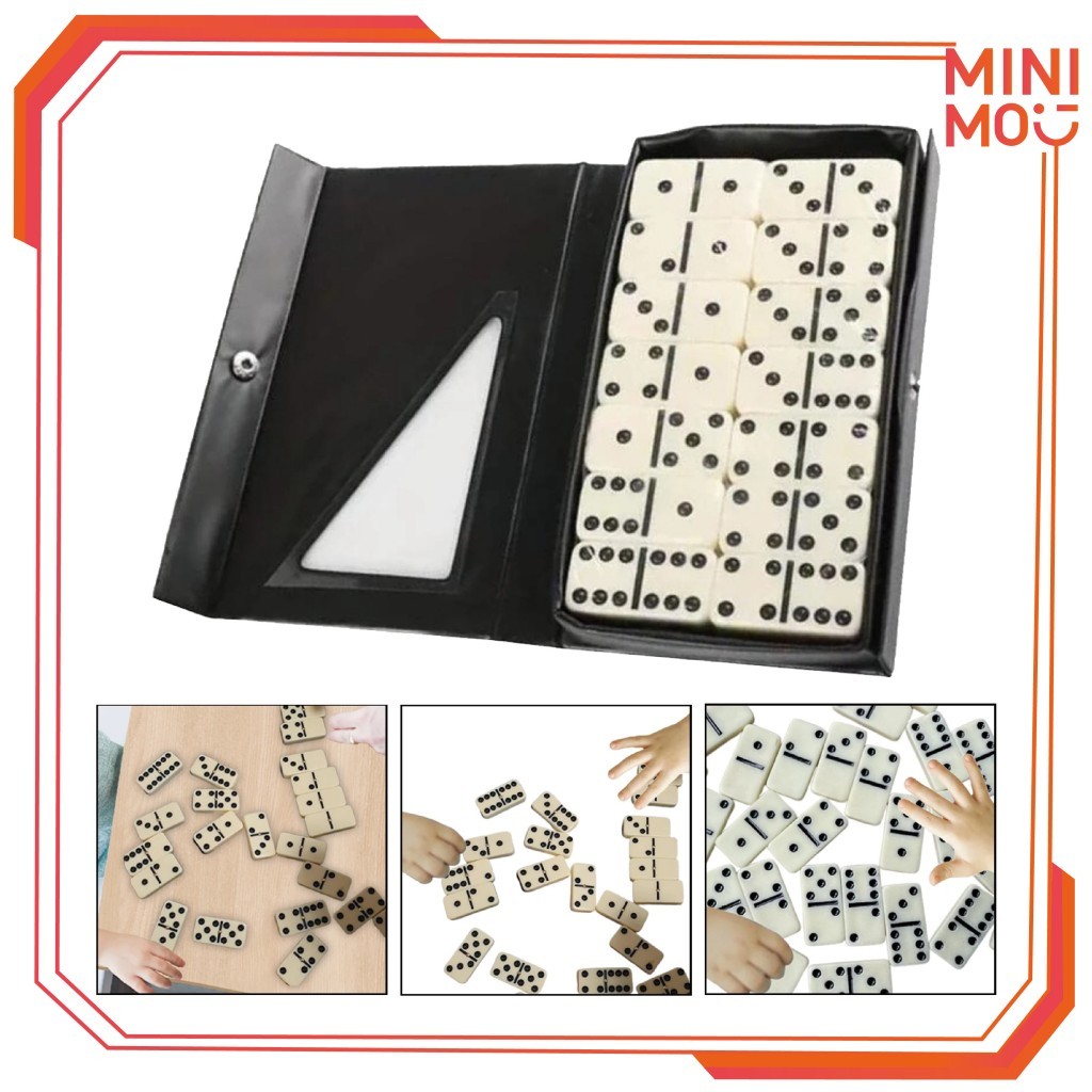 Domino Rox Besar 28 Pcs Set Premium - Batu Gaple Tebal Cocok Untuk Nongkrong Kafe
