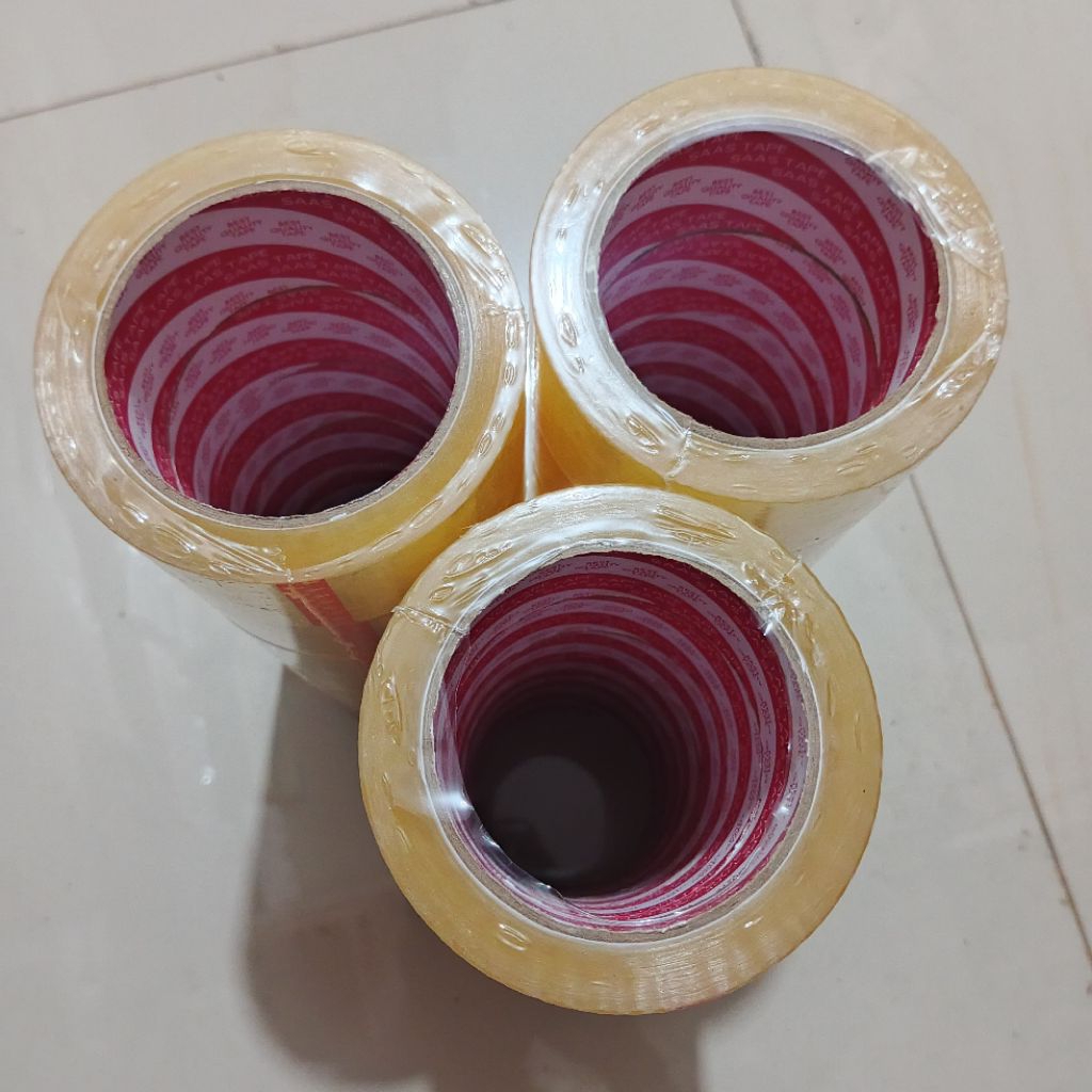 

1 Slop Lakban Bening 2 Inch 100 Yard Isi 6 Roll SAAS TAPE