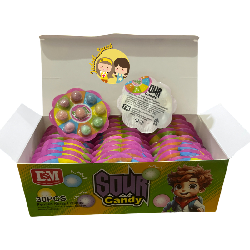 

[Grosir] - Permen Sour DSM 30 x 10gr Rasa Buah Asem Segar | Permen Lunak Asem by Jadoel_Snack