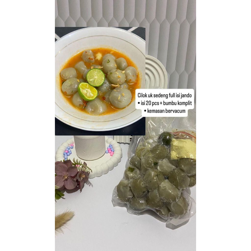 

Cilok Jando Isi 20 pcs gurih pedas terlaris