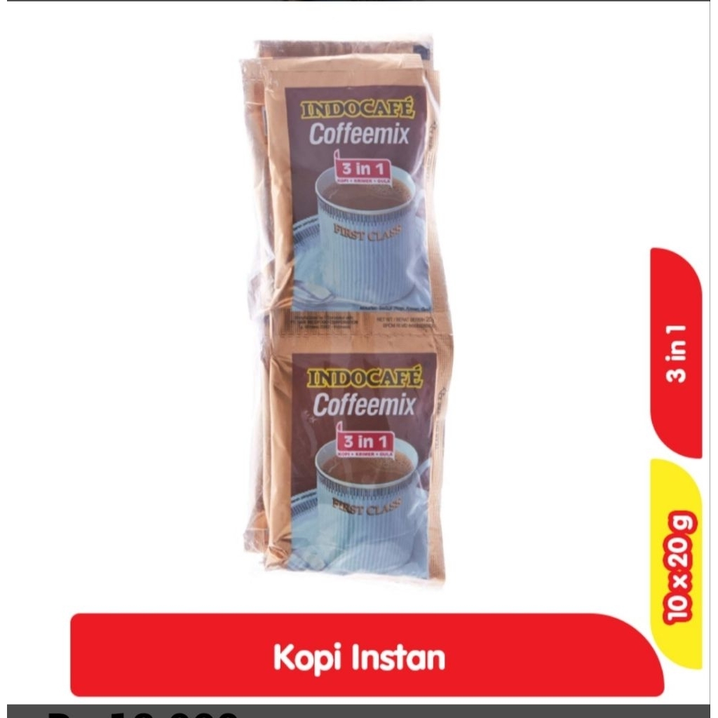 

Indocafe Coffemix kopi 3 in 1 sachet 10 x 20 g