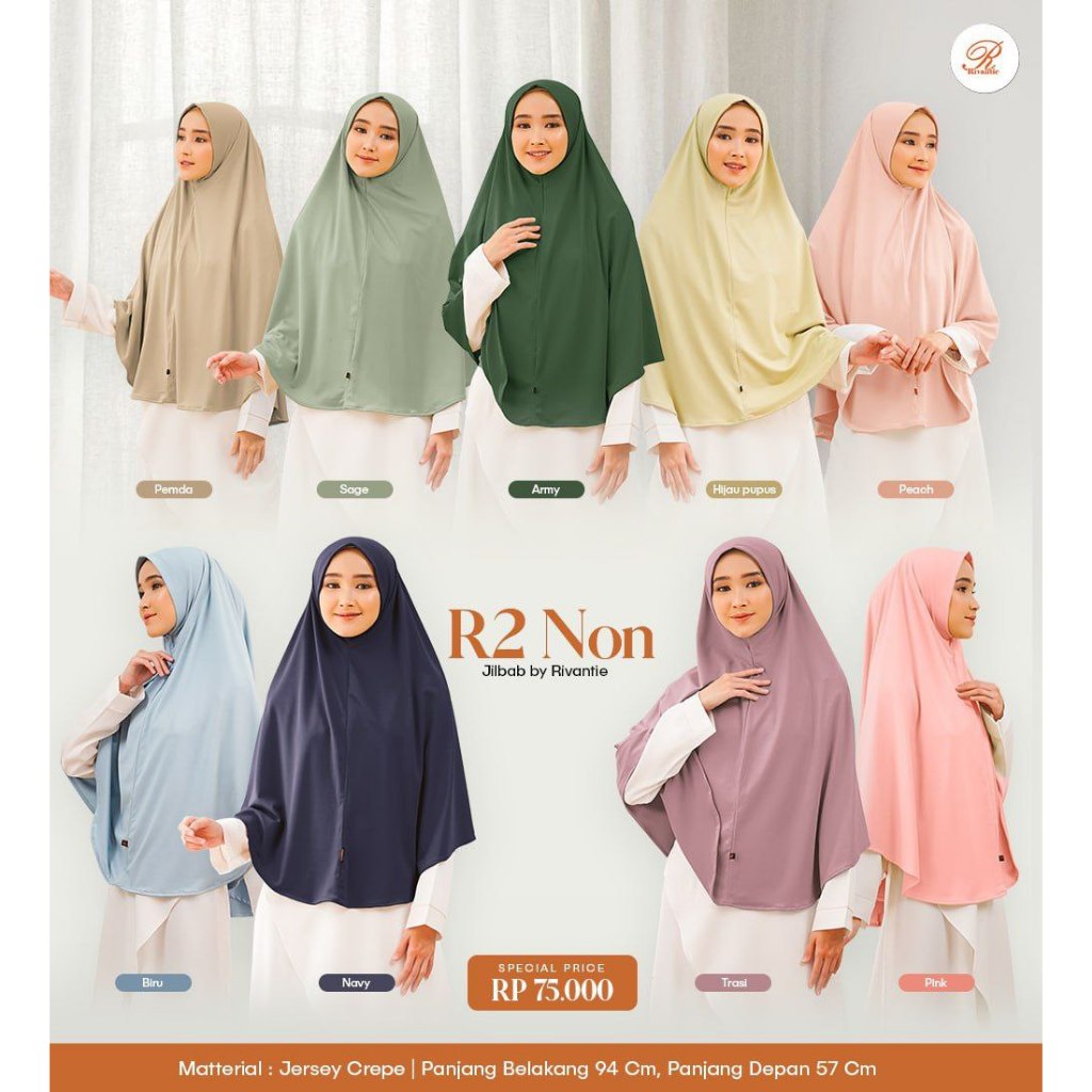 Jilbab Rivantie NON PAD Adem Menutup dada