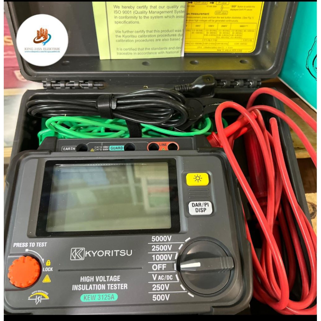 KYORITSU KEW 3125 HIGH Voltage insulation Tester Kyoritsu kew 3125A