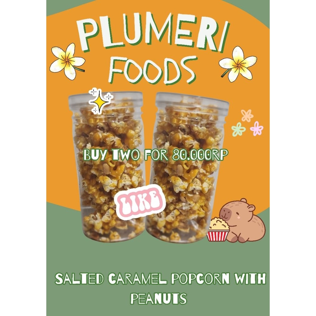 

Duo Salted caramel popcorn with peanuts