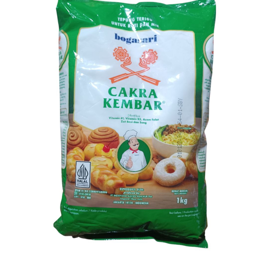 

Tepung Terigu Boga Sari Cakra Kembar Protein Tinggi Untuk Roti 1 kg