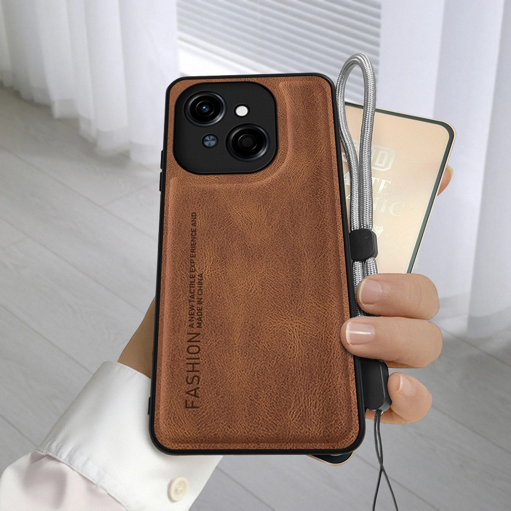 2 dalam 1 Case HP untuk Tecno Spark Go 1 1s Go 2025 POP 9 4G KL4 KL4h Kulit Casing Slim Ringan Cover