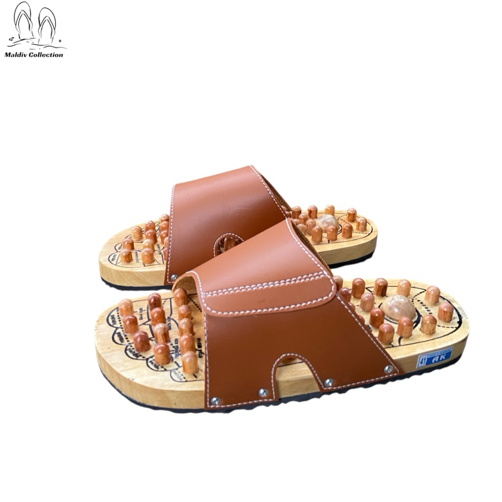 Sandal rematik pria / sandal rematik wanita /sandal kayu /sandal rematik / sandal refleksi sandal ke