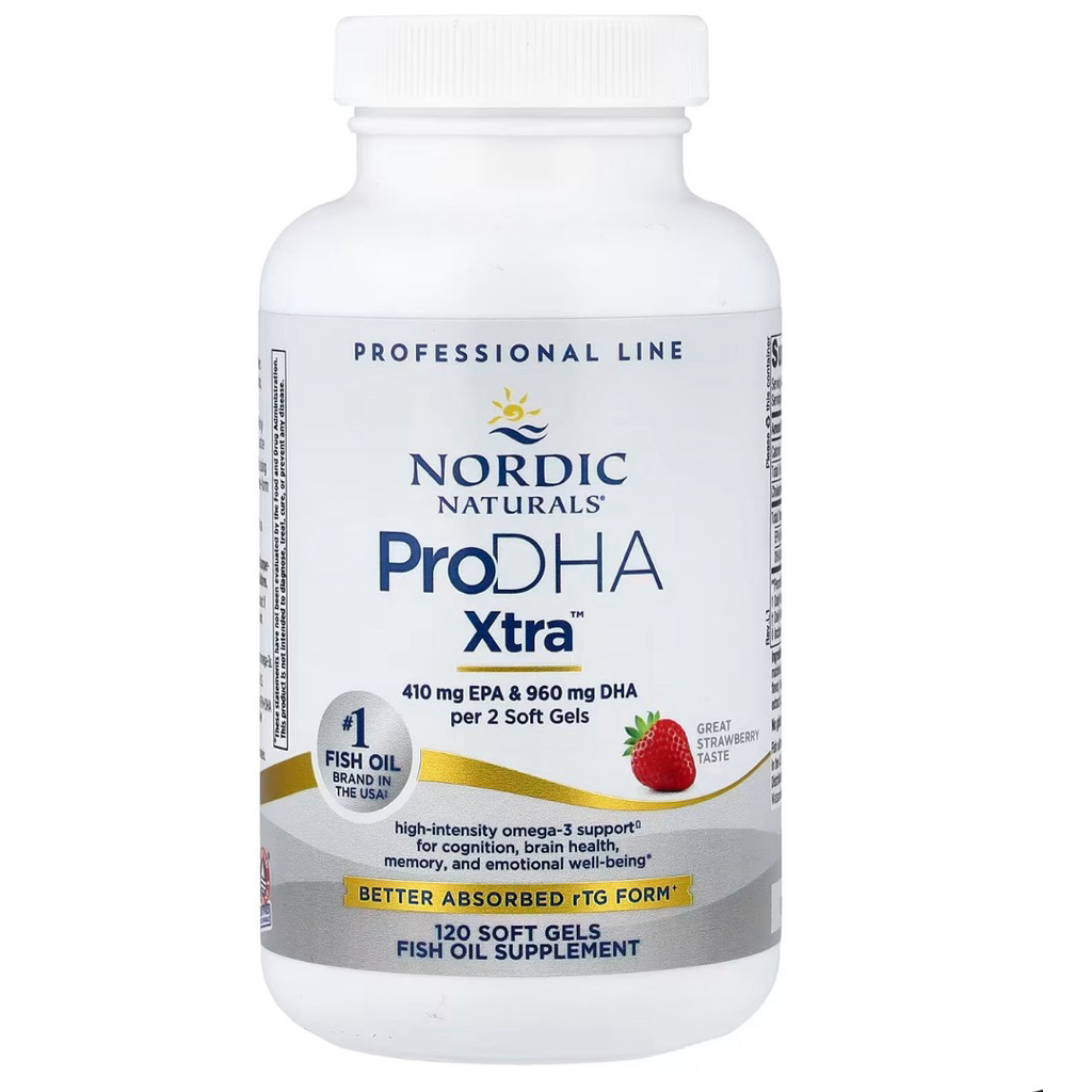 Pro DHA Nordic 1000 isi 120 Softgels Strawberry Nordic Naturals Pro DHA