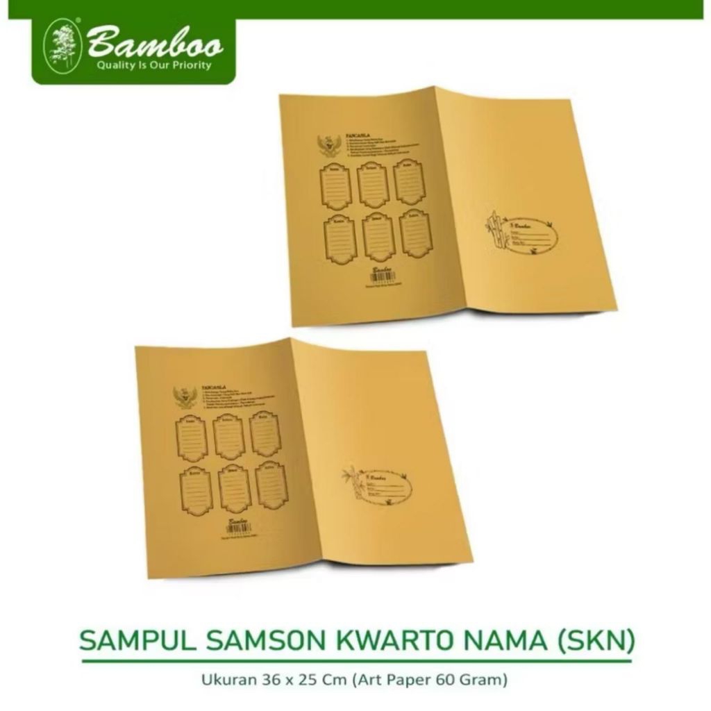 

Sampul Kertas Bamboo Kwarto Nama Isi 20Lembar/Bungkus