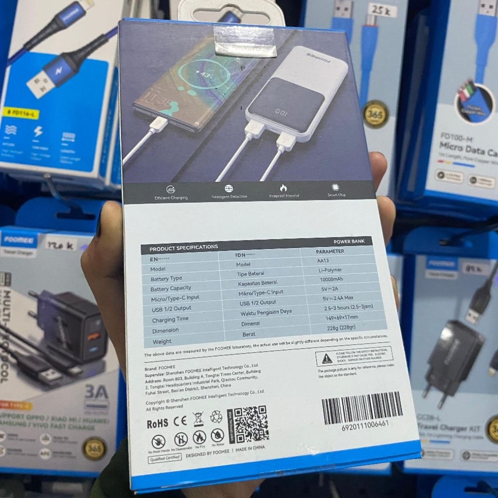POWER BANK FOOMEE 10000MAH