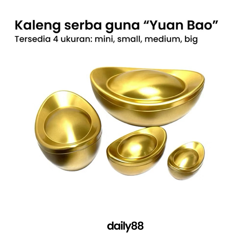 Kaleng Kosong Yuan Bao | Kaleng Imlek | Kaleng Bingkisan
